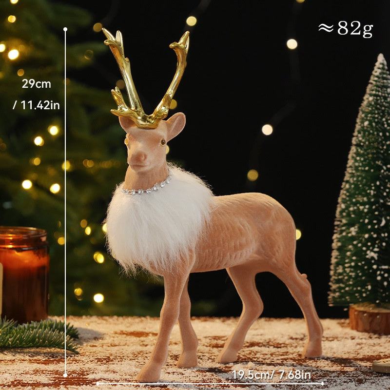Christmas Reindeer Decoration, Cartoon Holiday Decorative Figurine