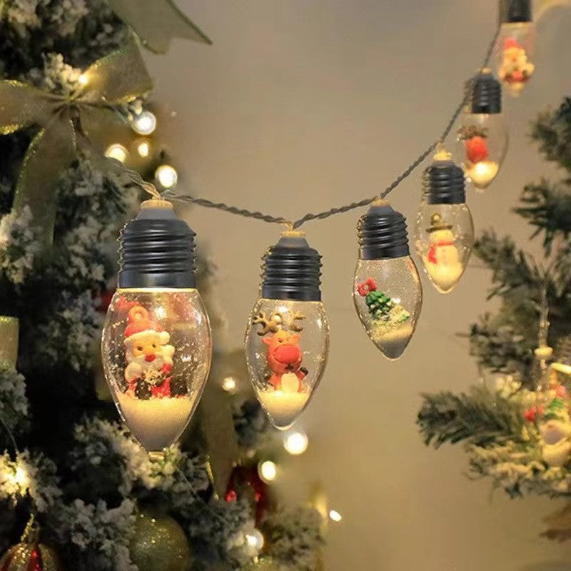 Christmas tree snowflake decoration light, colorful light string
