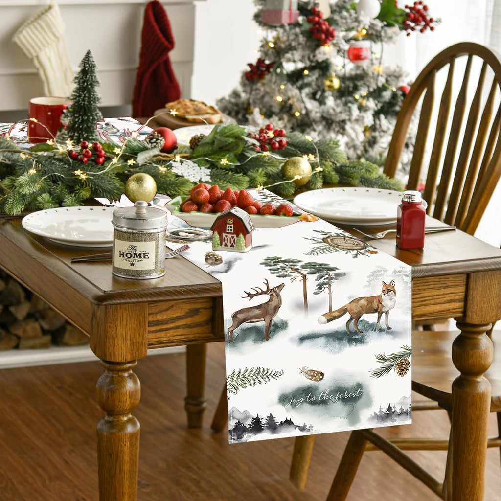 Christmas decoration tablecloth tea flag printed coffee table cloth