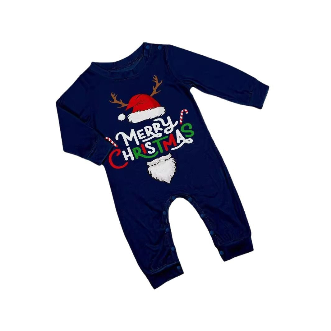 Christmas Family Matching Pajamas Set Christmas Hat Home Wear
