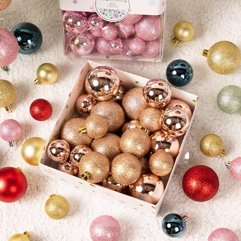 Christmas 3/4/5CM Christmas Ball Decoration Pendant 42pcs