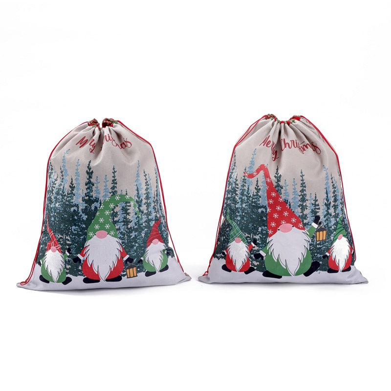 Christmas gift bag, Santa Claus gift bag, Christmas drawstring, children's holiday gift bag