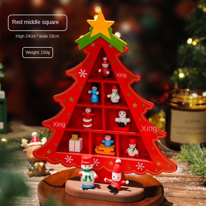 Christmas Mini Checkered Wooden