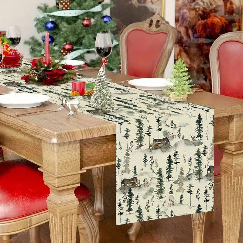 Christmas table flag