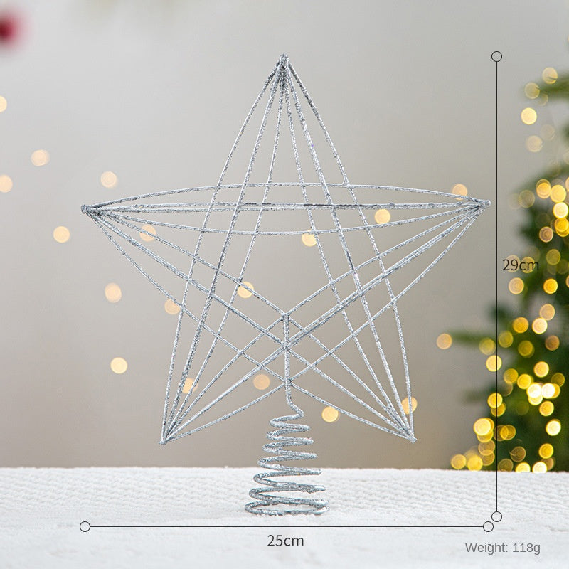 Christmas Tree Top Star Five-Pointed Star Christmas Decoration Christmas Tree