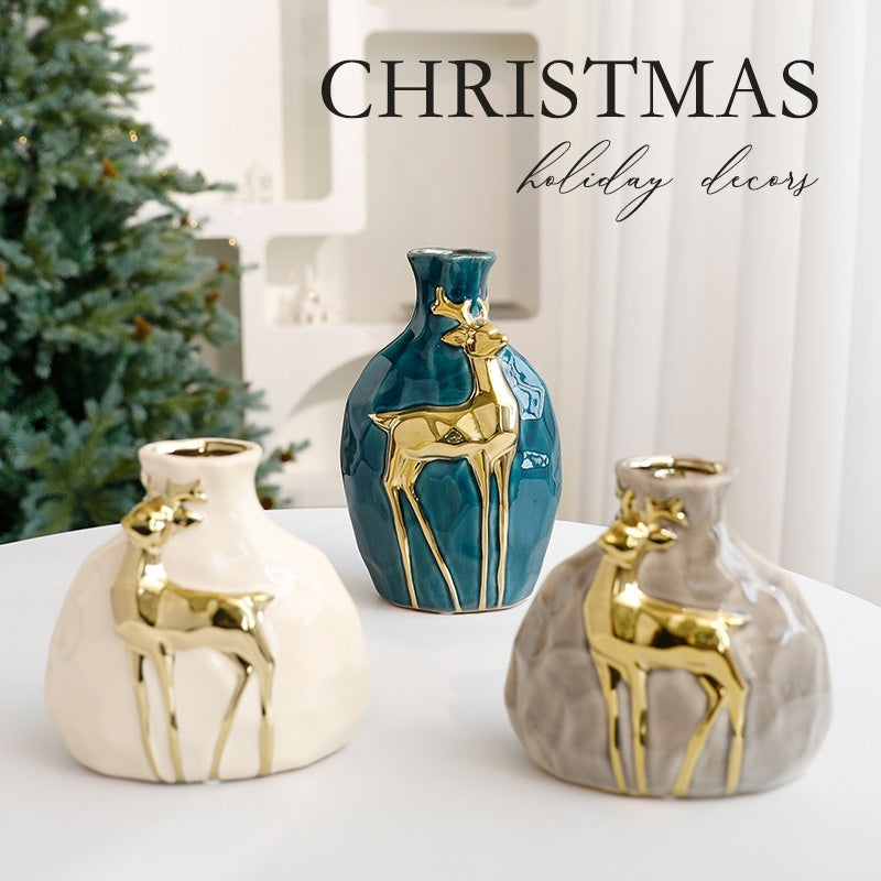Christmas Bouquet Vase Set \ Elegant Flower Arrangement Decoration Props