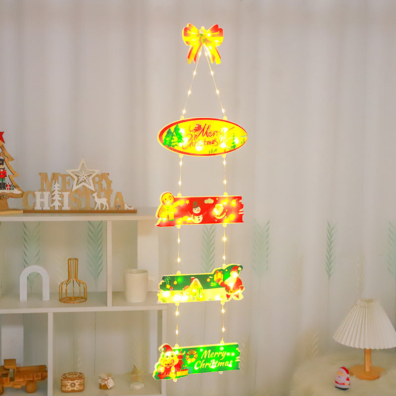 New hanging lights, LED signs, Christmas scene decoration