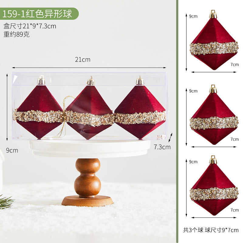 Christmas Red Irregular Ball \ Christmas Tree Decoration
