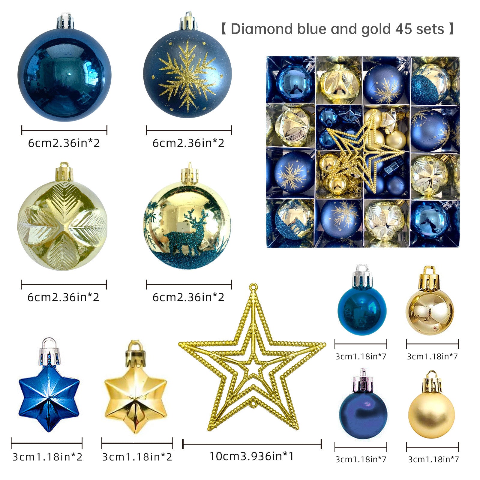 Christmas decoration 6cm  ball special-shaped painted