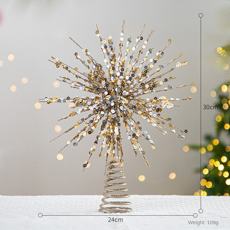 Christmas Tree Top Star Five-Pointed Star Christmas Decoration Christmas Tree