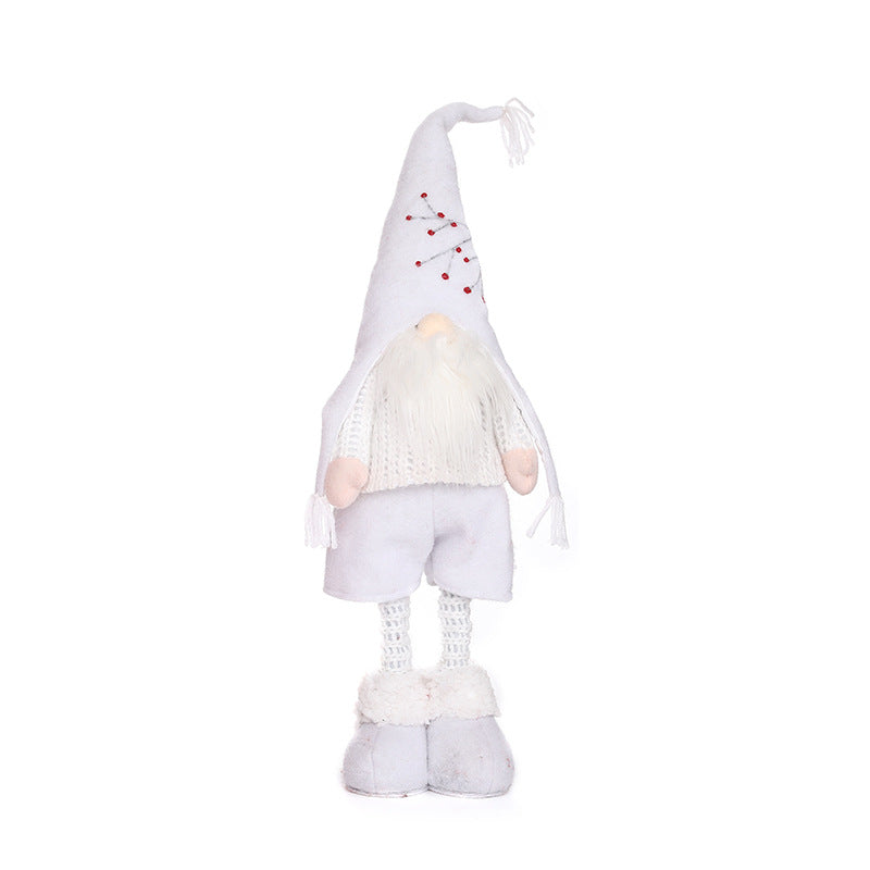New Christmas decorations telescopic faceless doll
