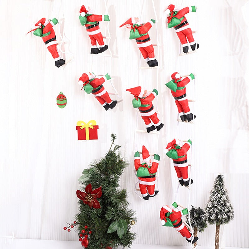 25cm Ladder Santa Claus Christmas Doll Decoration