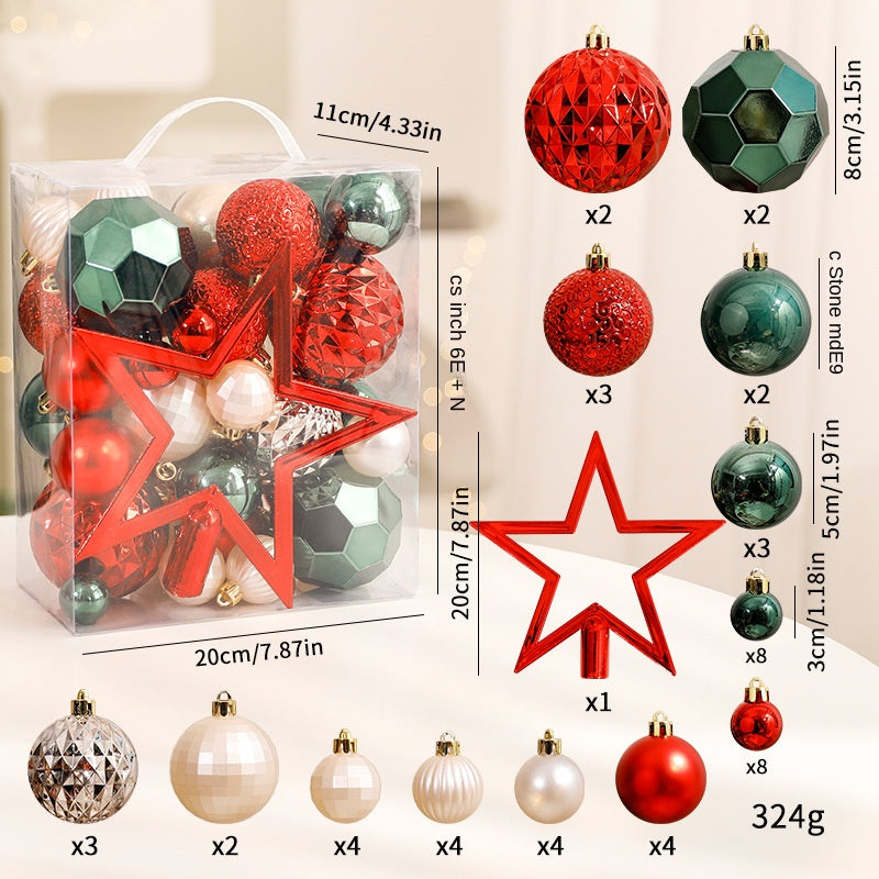 Christmas Decorations Red White Green Polka Dot Christmas Balls