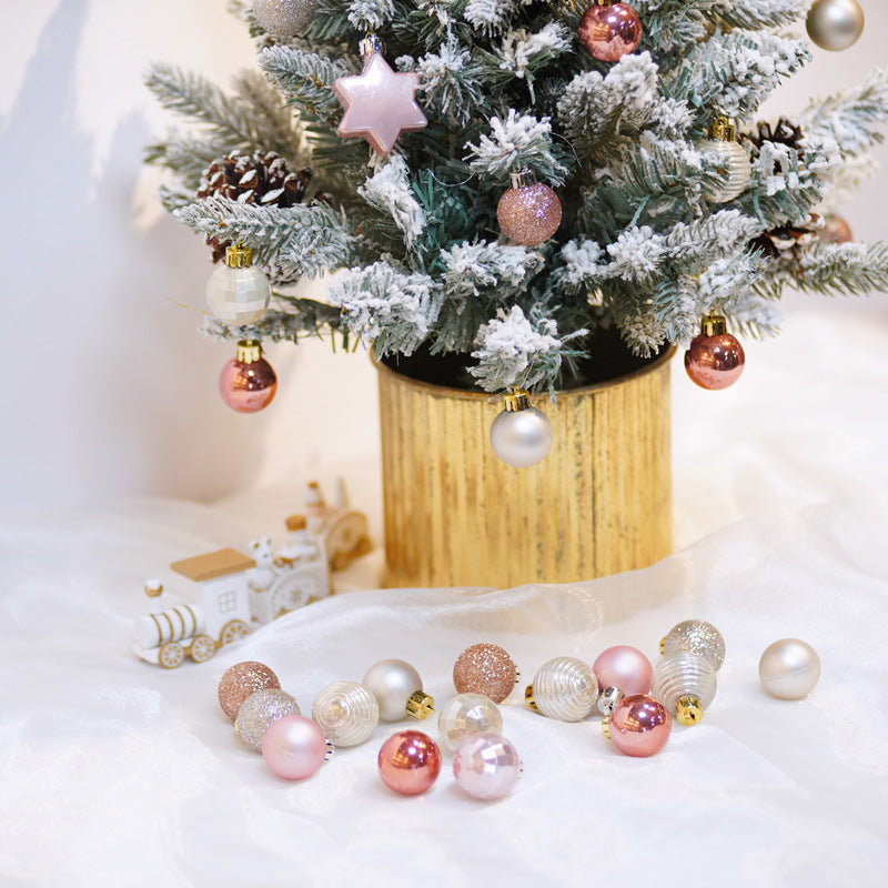 3cm light gold Christmas ball