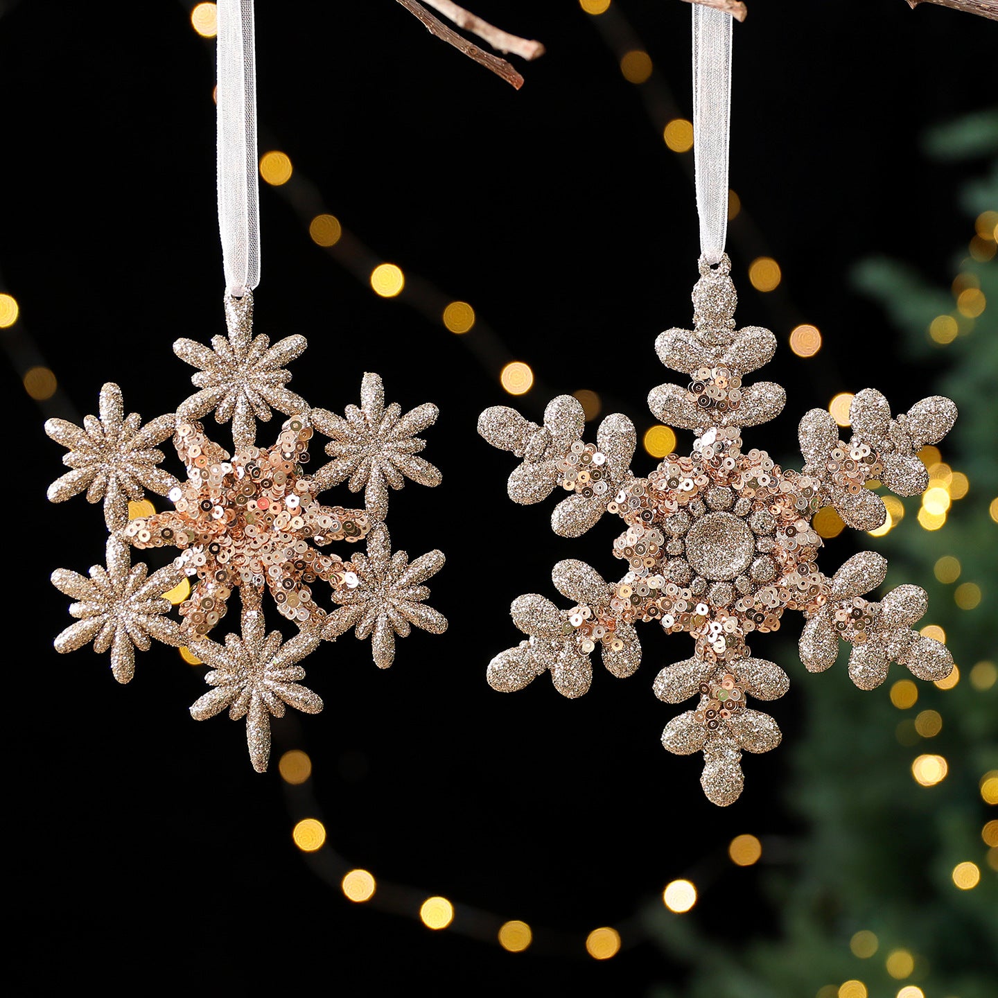 Christmas Tree Decorations Champagne Gold