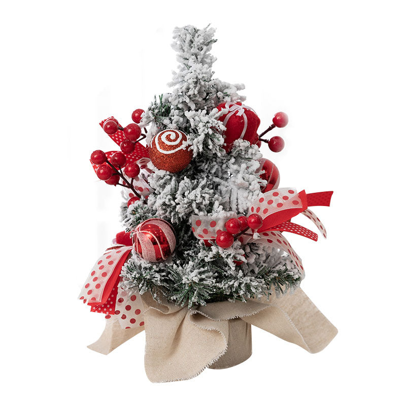 Mini Christmas Tree Decoration for Store Window Display, Artificial Pink Cedar