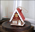 Christmas Retro Glow Mini House Decorations Holiday Ornaments