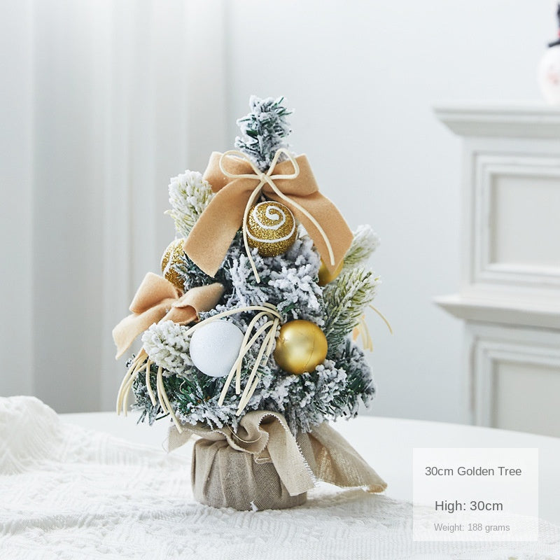Mini Christmas Tree Decoration for Store Window Display, Artificial Pink Cedar