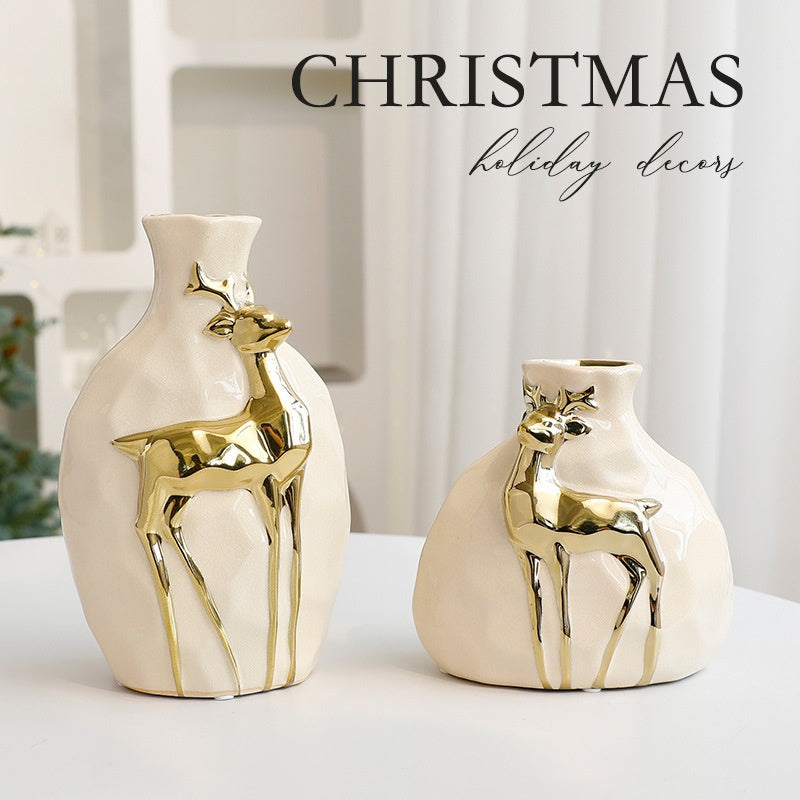 Christmas Bouquet Vase Set \ Elegant Flower Arrangement Decoration Props