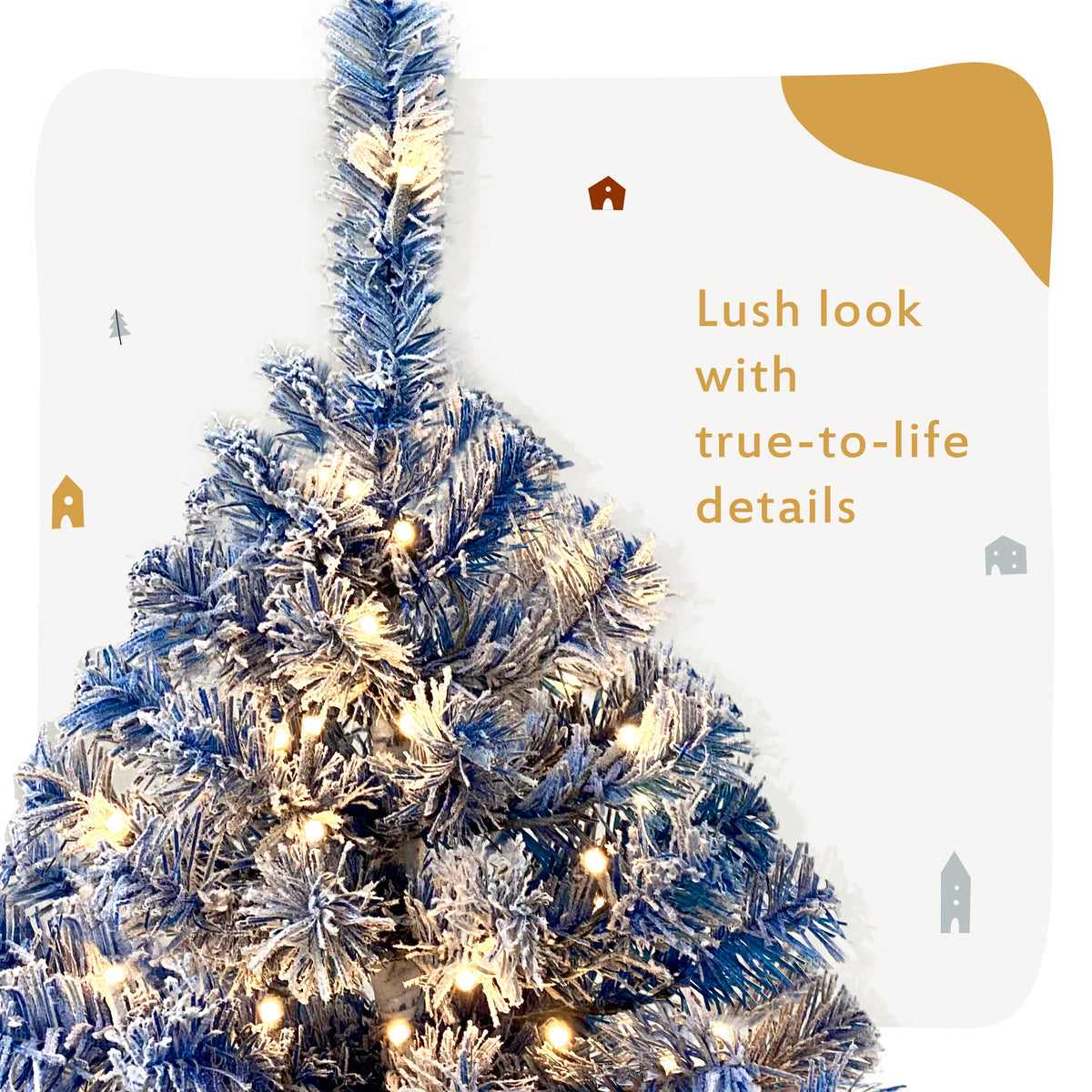 6FT Christmas tree snowflake flocking person with 750 Christmas branches