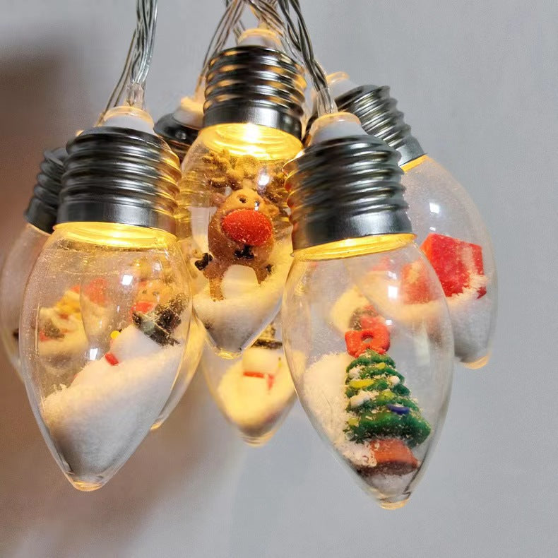Christmas tree snowflake decoration light, colorful light string