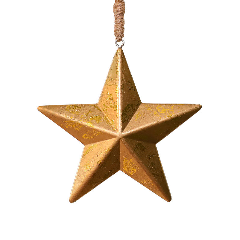 Christmas Wooden Acorn Star Tree Ornament  \ Holiday Decoration