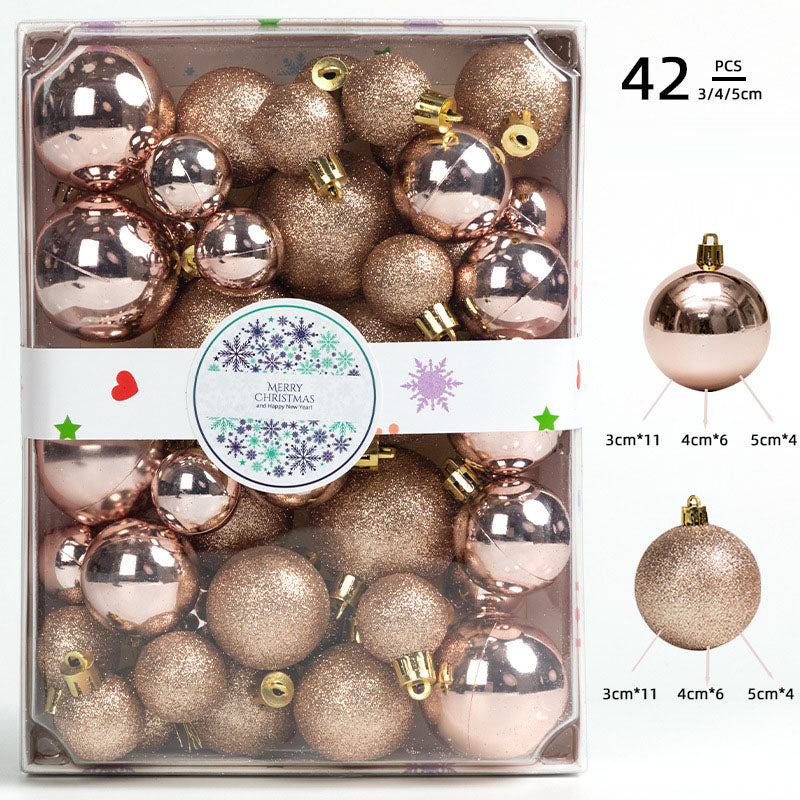 Christmas 3/4/5CM Christmas Ball Decoration Pendant 42pcs