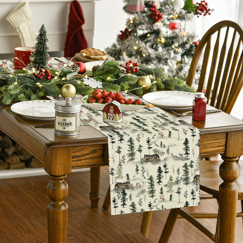Christmas table flag
