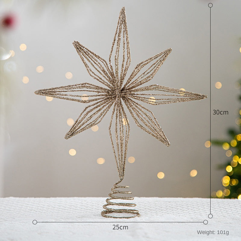 Christmas Tree Top Star Five-Pointed Star Christmas Decoration Christmas Tree