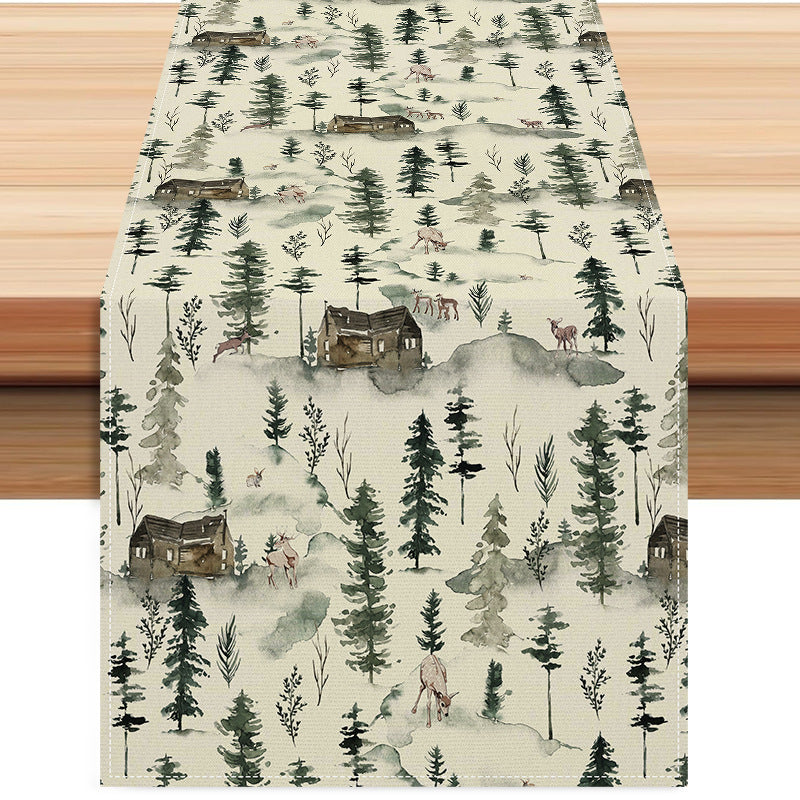 Christmas table flag