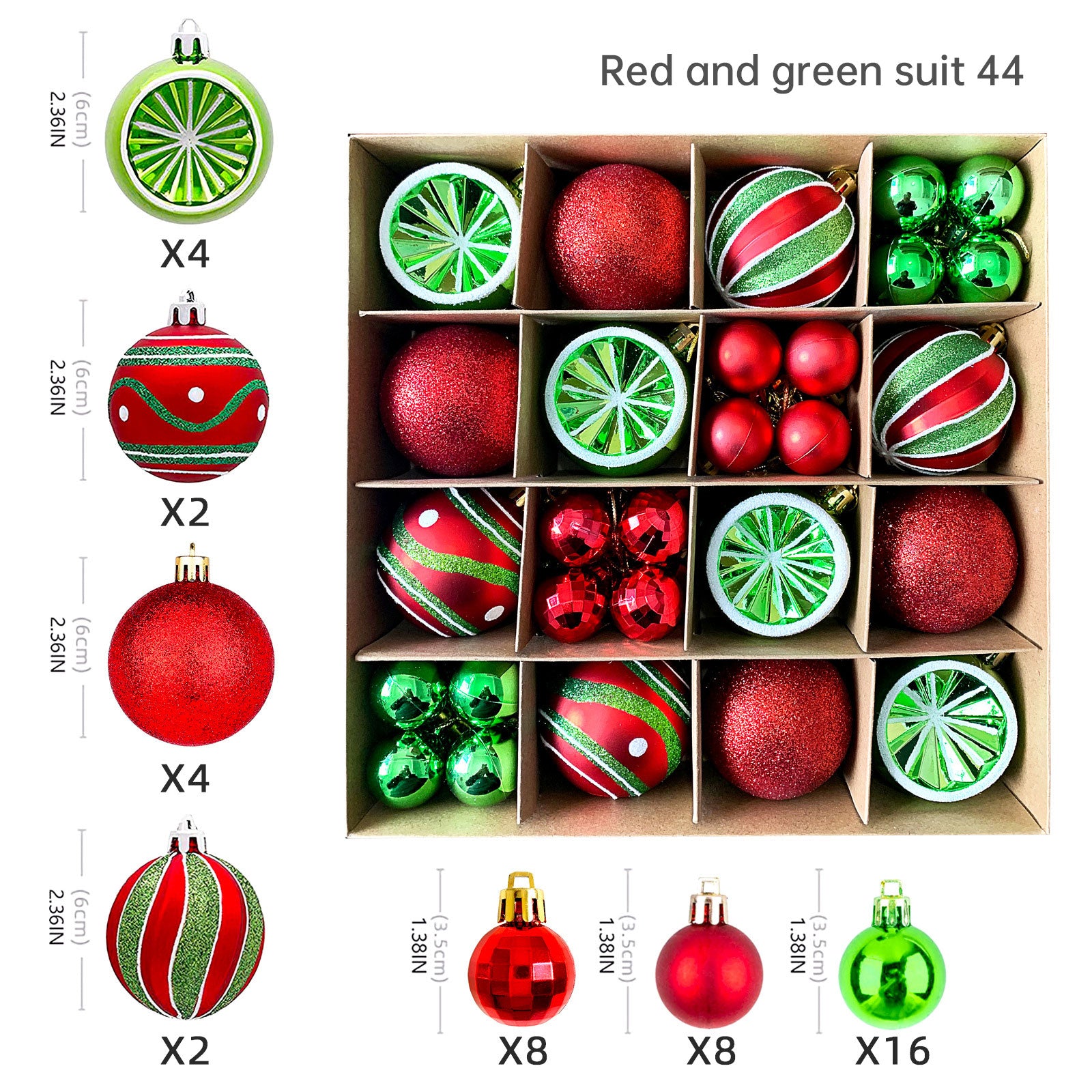 Christmas decoration 6cm  ball special-shaped painted