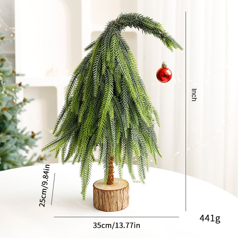 Christmas Tree Decoration Plastic Pot with Red Berries for Holiday Scene Display