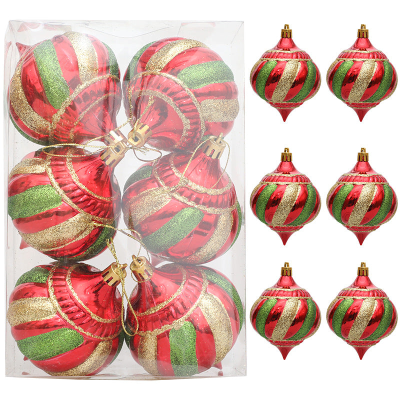 Christmas tree decoration hanging ball spiral cone ball