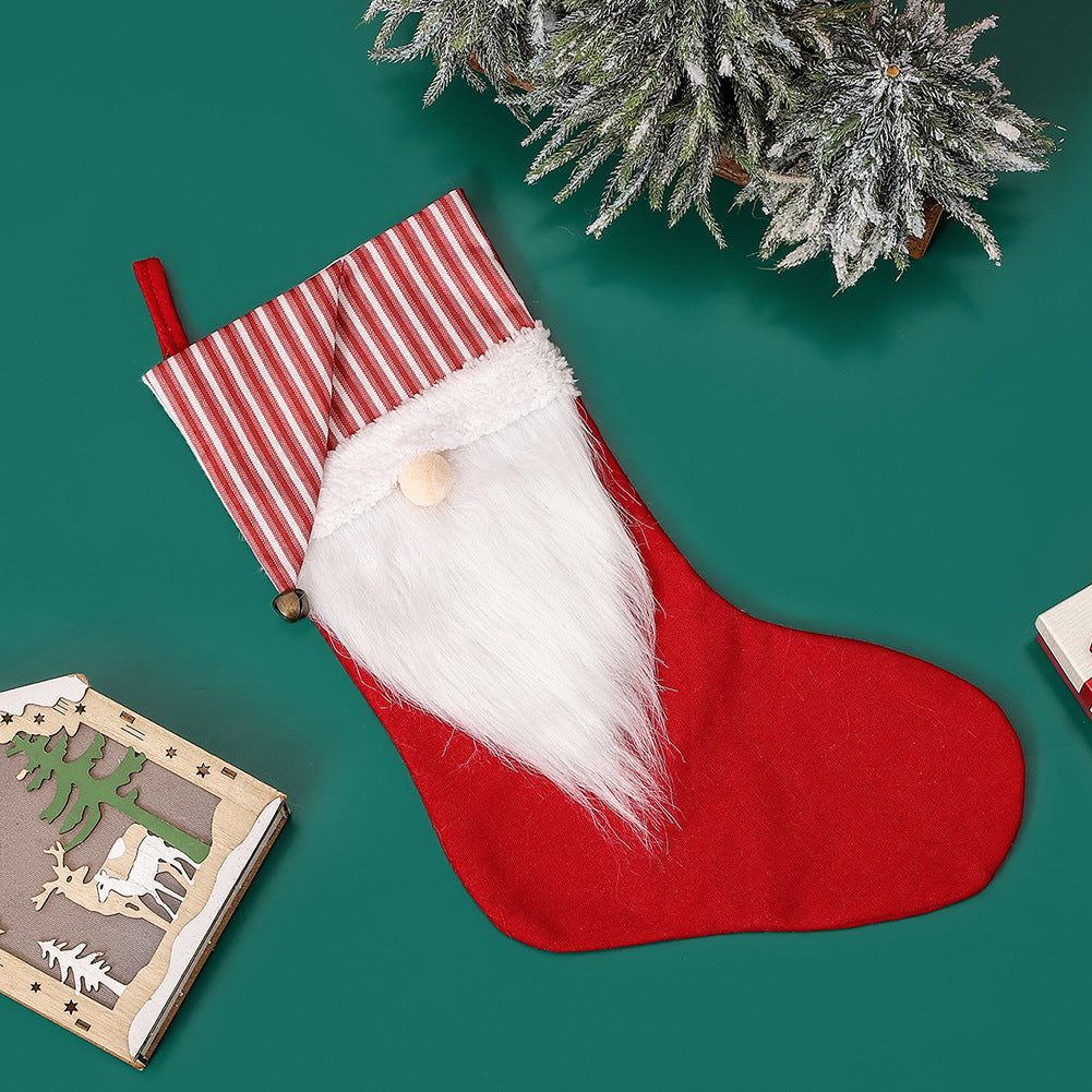 Christmas Old Man Striped Socks \ Christmas Decorations