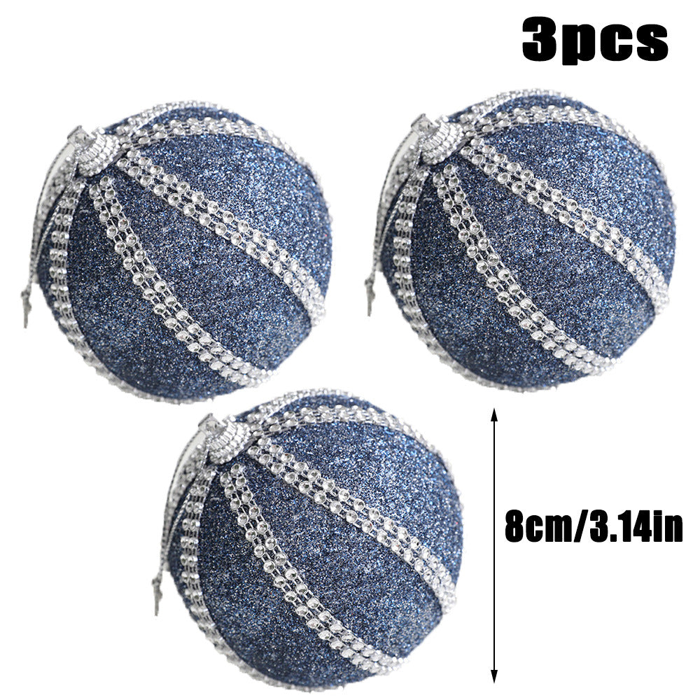 Star blue foam ball Christmas ball decoration \ 8cm decoration accessories