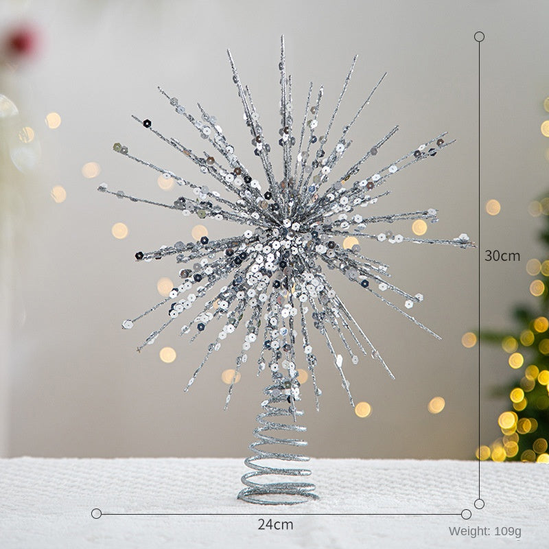 Christmas Tree Top Star Five-Pointed Star Christmas Decoration Christmas Tree