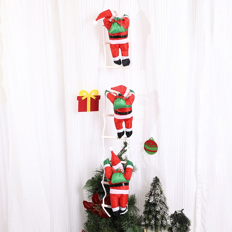 25cm Ladder Santa Claus Christmas Doll Decoration