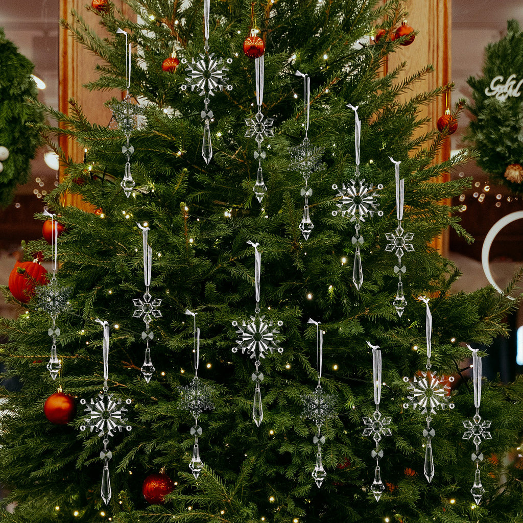 Christmas Crystal Snowflake 15PC Decorations