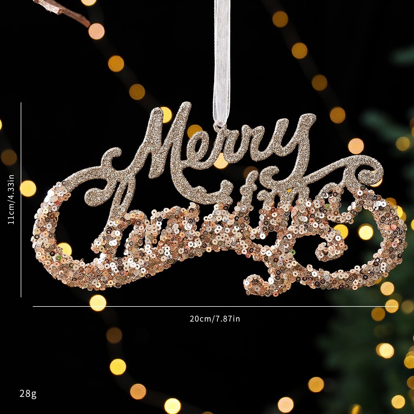 Christmas Tree Decorations Champagne Gold