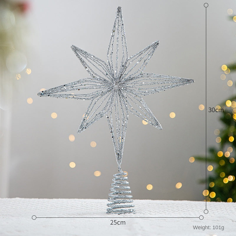 Christmas Tree Top Star Five-Pointed Star Christmas Decoration Christmas Tree