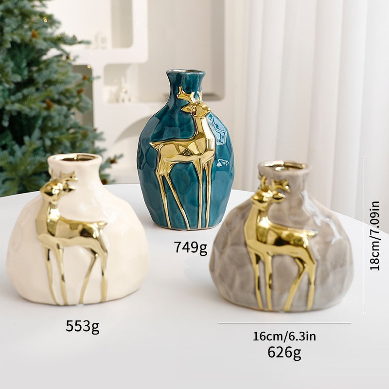 Christmas Bouquet Vase Set \ Elegant Flower Arrangement Decoration Props