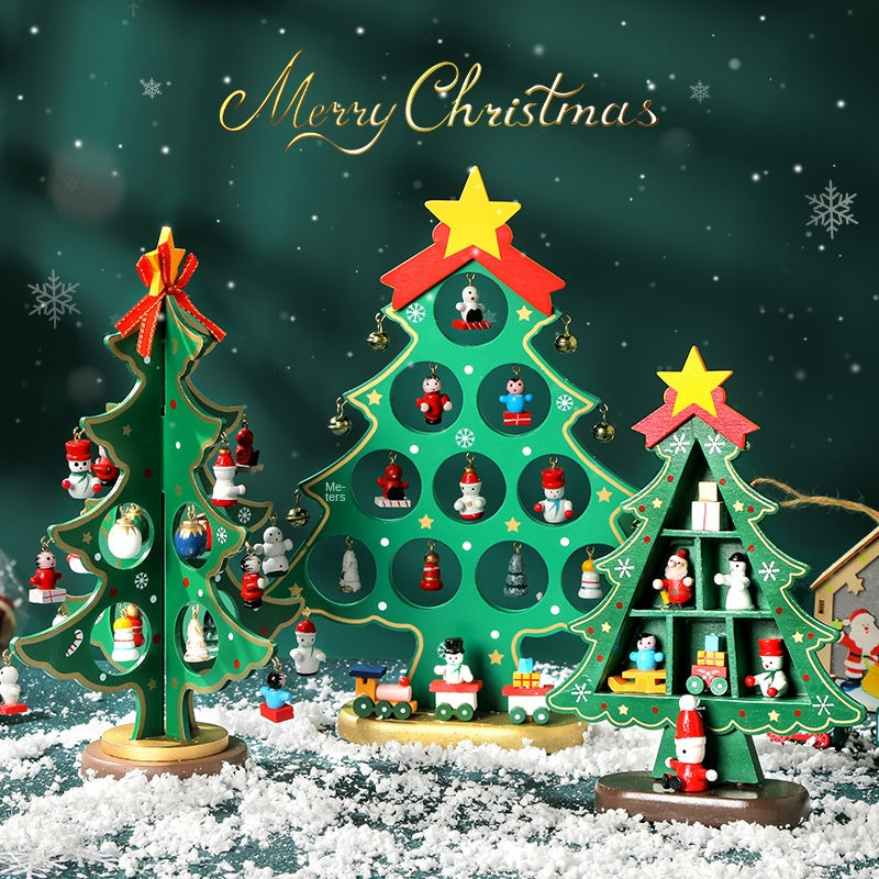 Christmas Mini Checkered Wooden