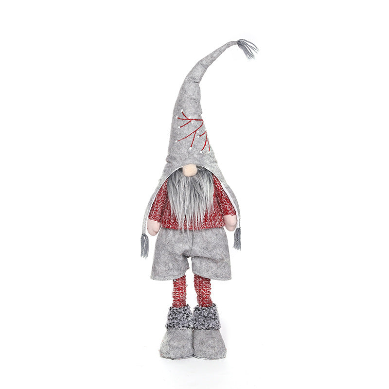 New Christmas decorations telescopic faceless doll