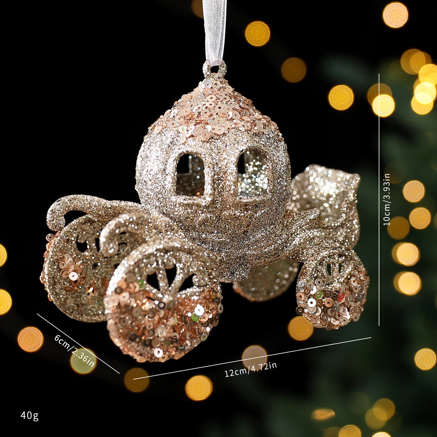 Christmas Tree Decorations Champagne Gold