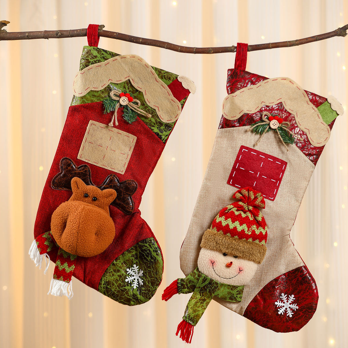 Christmas Socks Christmas Decorations with 3D holiday Character