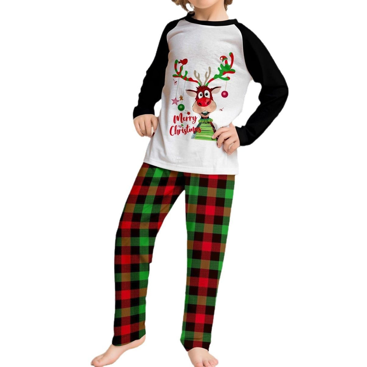 Christmas Deer Letter Print Family Pajama Set