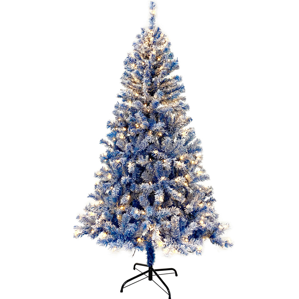 6FT Christmas tree snowflake flocking person with 750 Christmas branches