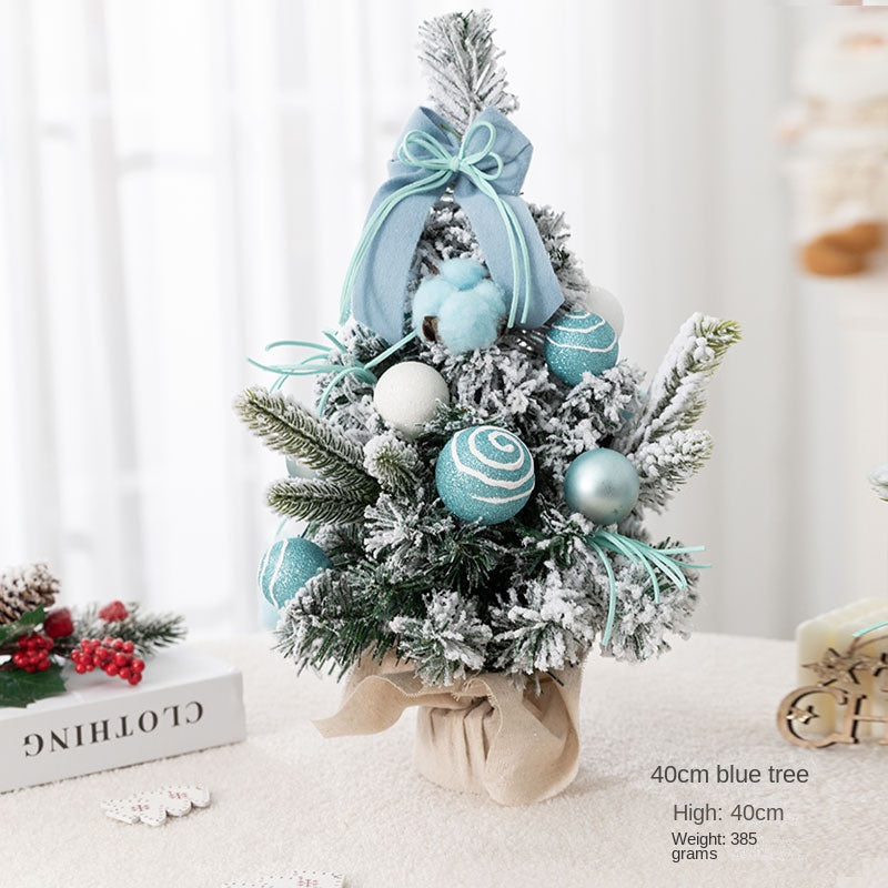 Mini Christmas Tree Decoration for Store Window Display, Artificial Pink Cedar