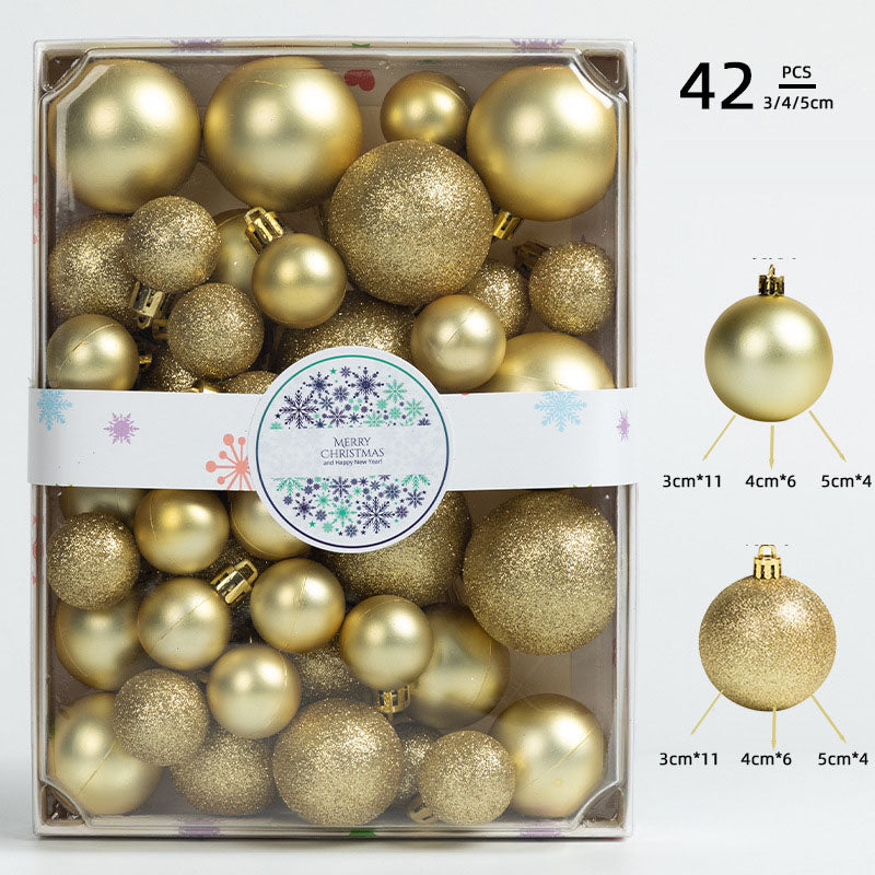 Christmas 3/4/5CM Christmas Ball Decoration Pendant 42pcs