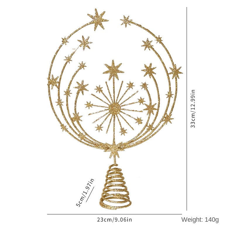Christmas Tree Top Star Five-Pointed Star Christmas Decoration Christmas Tree